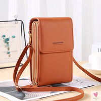 Mini Leather Crossbody Phone Bags with Touch Screen Phone Fashion for Women and Girls - Shoulder Phone Bags