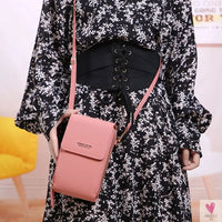 Mini Leather Crossbody Phone Bags with Touch Screen Phone Fashion for Women and Girls - Shoulder Phone Bags