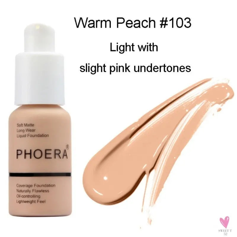 Moisturizing Liquid Matte Oil Control Foundation for Women and Girls - Waterproof/Full Coverage