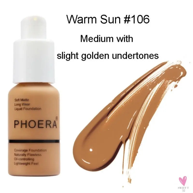 Moisturizing Liquid Matte Oil Control Foundation for Women and Girls - Waterproof/Full Coverage
