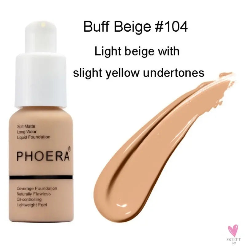 Moisturizing Liquid Matte Oil Control Foundation for Women and Girls - Waterproof/Full Coverage