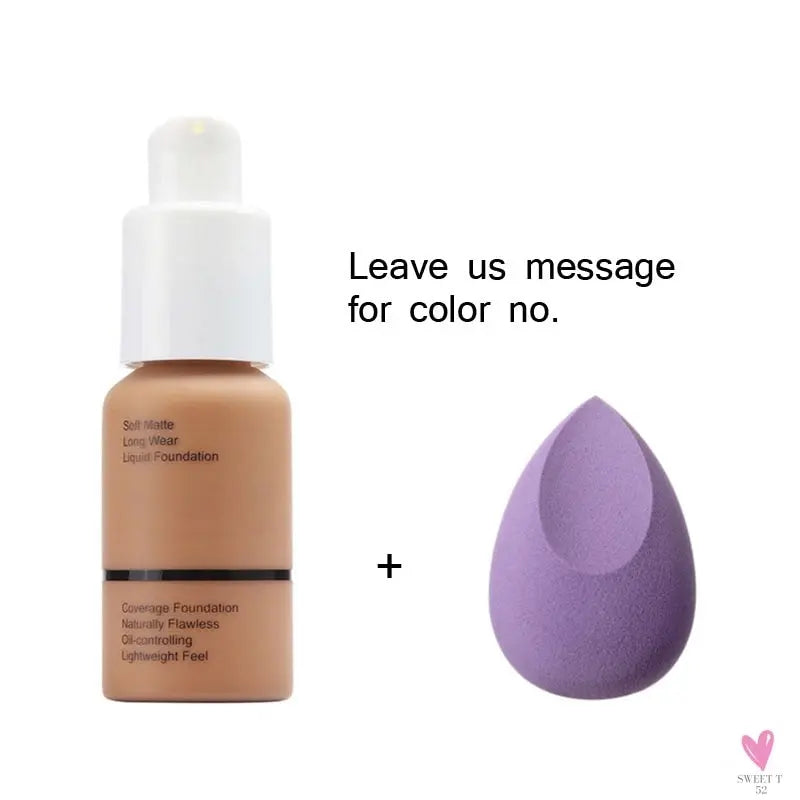 Moisturizing Liquid Matte Oil Control Foundation for Women and Girls - Waterproof/Full Coverage