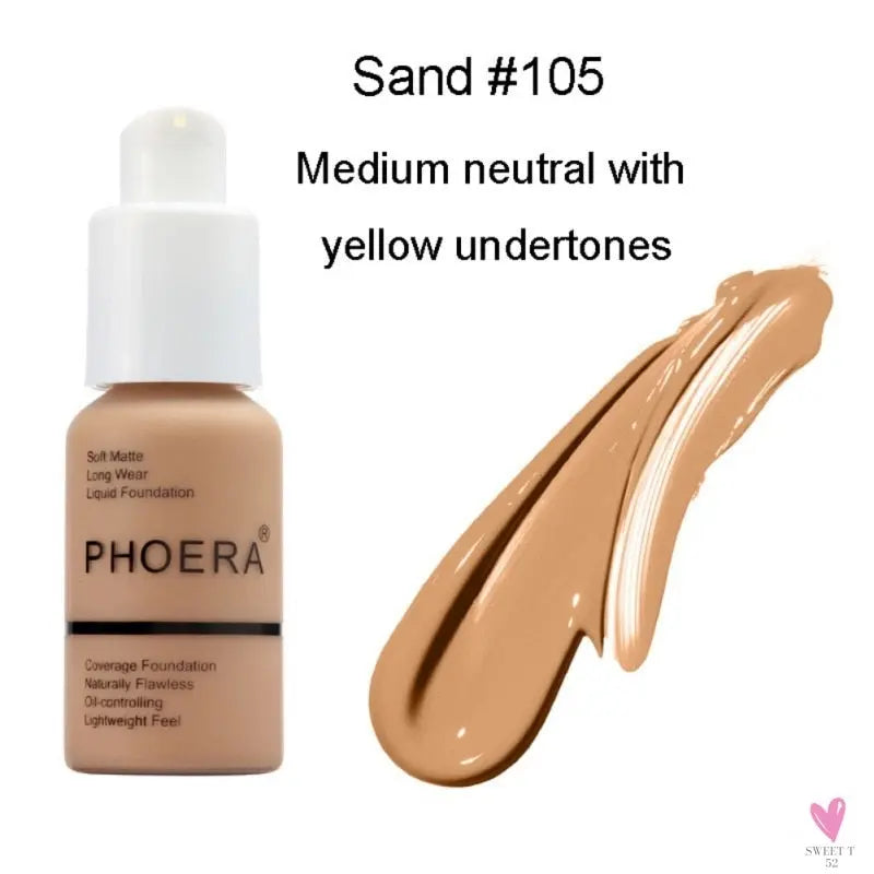 Moisturizing Liquid Matte Oil Control Foundation for Women and Girls - Waterproof/Full Coverage