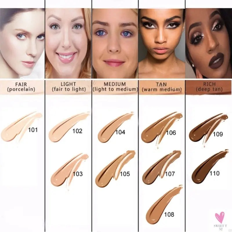 Moisturizing Liquid Matte Oil Control Foundation for Women and Girls - Waterproof/Full Coverage