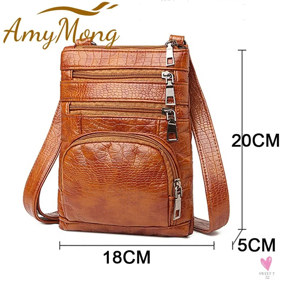 Multi-pockets Casual Crossbody Shoulder Bags for Women & Girls - Retro Flap Handbag/Purse Fashion