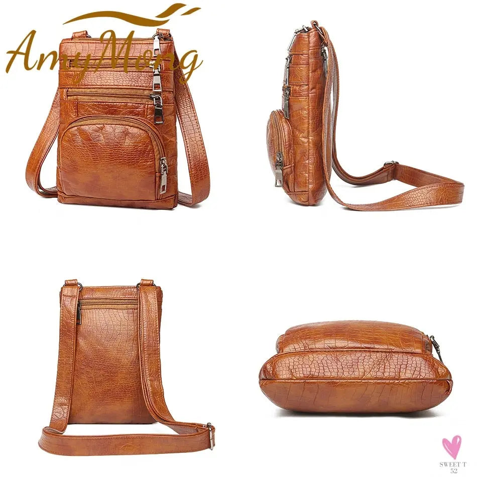 Multi-pockets Casual Crossbody Shoulder Bags for Women & Girls - Retro Flap Handbag/Purse Fashion