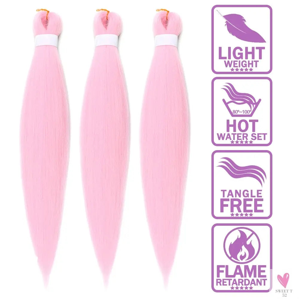 Natifah Synthetic Hair Extension Braids (3 Pcs Lot) for Women and Girls, Synthetic Kanekalon Hair For Braids