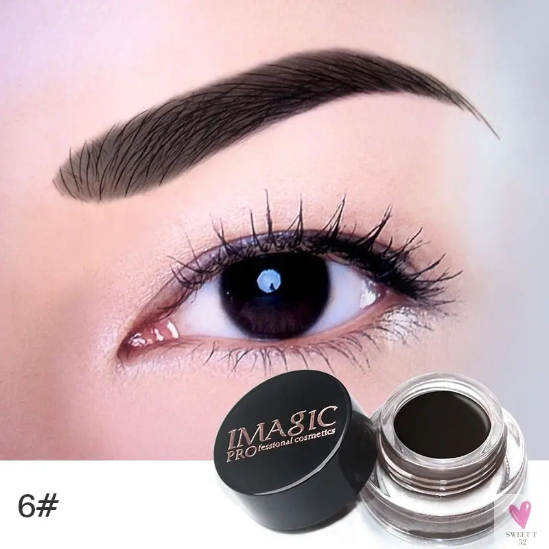 Professional Eyebrow Gel in 6 Colors - Eyebrow Enhancer, Tint Makeup for Women and Girls with Brow Brush Tools