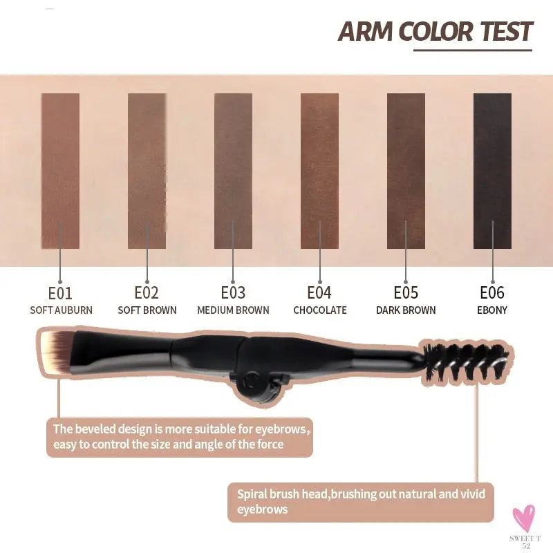 Professional Eyebrow Gel in 6 Colors - Eyebrow Enhancer, Tint Makeup for Women and Girls with Brow Brush Tools
