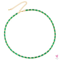 Rainbow Cubic Zirconia Waterdrop Choker Charm Necklaces - Charming Woman's Wedding, Party, Birthday Choker Jewelry or Gift