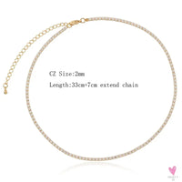 Rainbow Cubic Zirconia Waterdrop Choker Charm Necklaces - Charming Woman's Wedding, Party, Birthday Choker Jewelry or Gift