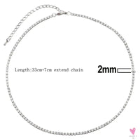 Rainbow Cubic Zirconia Waterdrop Choker Charm Necklaces - Charming Woman's Wedding, Party, Birthday Choker Jewelry or Gift