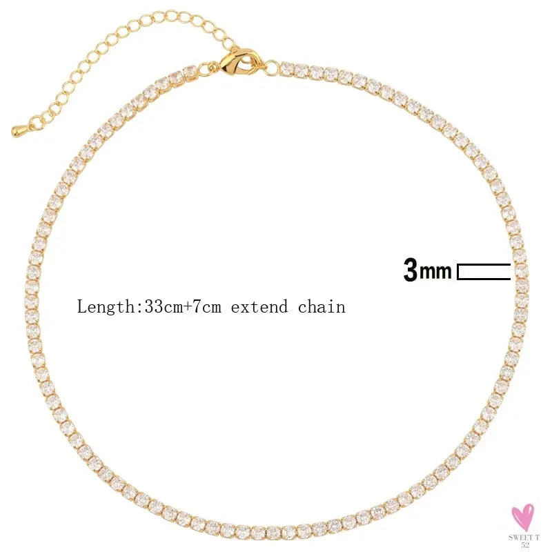 Rainbow Cubic Zirconia Waterdrop Choker Charm Necklaces - Charming Woman's Wedding, Party, Birthday Choker Jewelry or Gift