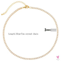 Rainbow Cubic Zirconia Waterdrop Choker Charm Necklaces - Charming Woman's Wedding, Party, Birthday Choker Jewelry or Gift