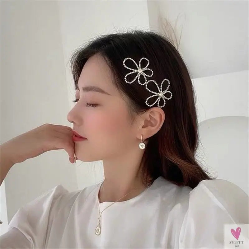 Rhinestone/Pearl Hairpins/Hair Clips in Geometric Patterns for Women & Girls