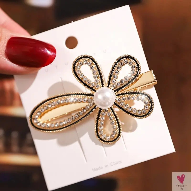 Rhinestone/Pearl Hairpins/Hair Clips in Geometric Patterns for Women & Girls