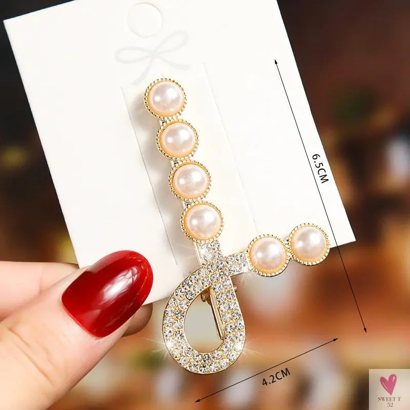 Rhinestone/Pearl Hairpins/Hair Clips in Geometric Patterns for Women & Girls