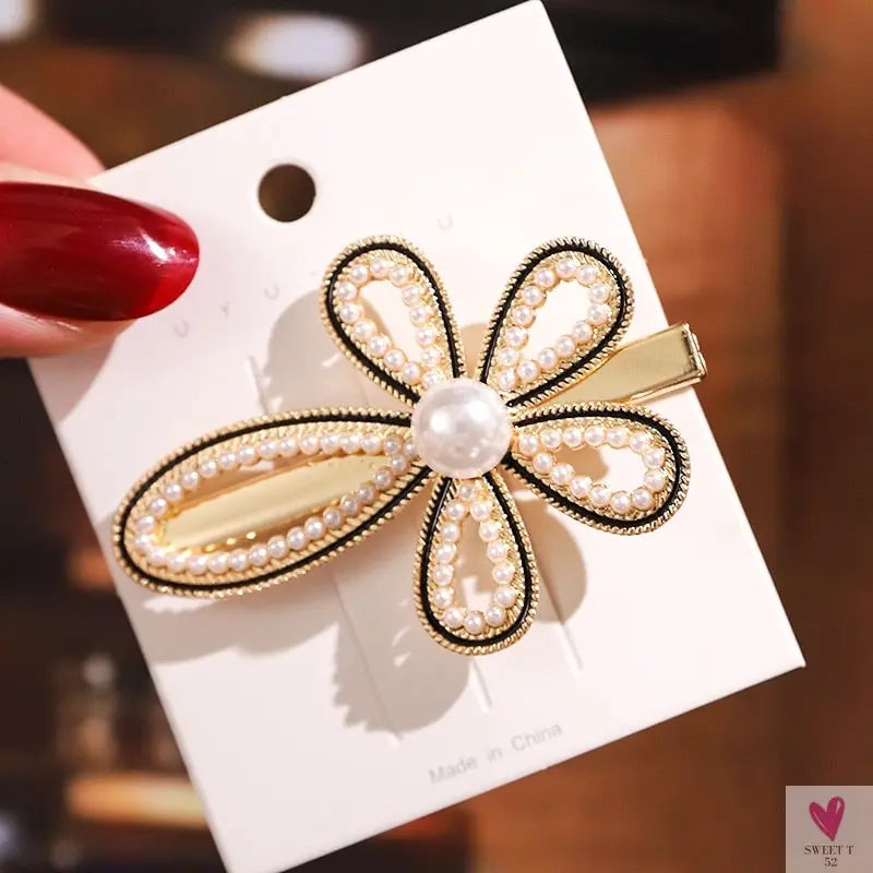 Rhinestone/Pearl Hairpins/Hair Clips in Geometric Patterns for Women & Girls