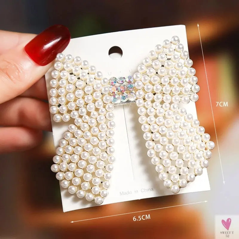 Rhinestone/Pearl Hairpins/Hair Clips in Geometric Patterns for Women & Girls