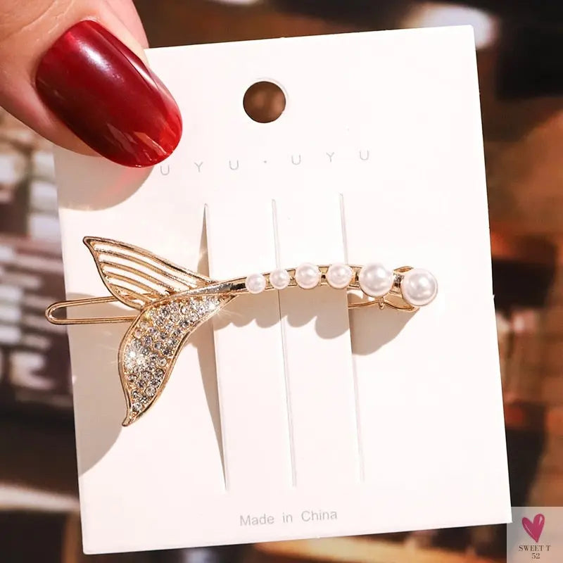 Rhinestone/Pearl Hairpins/Hair Clips in Geometric Patterns for Women & Girls