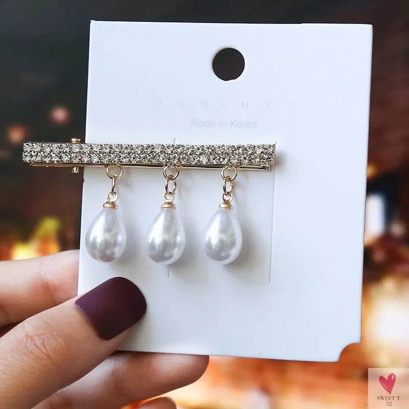 Rhinestone/Pearl Hairpins/Hair Clips in Geometric Patterns for Women & Girls