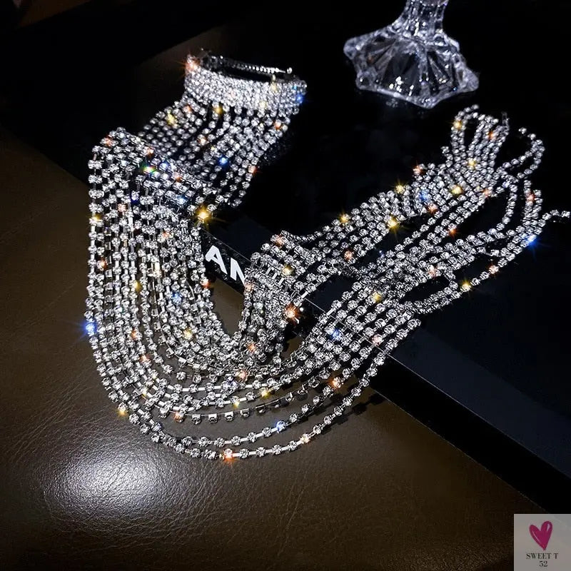 Rhinestone Tassel Hair Accessory for Women and Girls - Long Hair and Braids to Add Sparkle