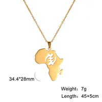 Mama Africa Necklace for Women/Men/Boys & Girls, Pendant Style, in Gold & Silver