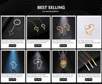 Mama Africa Necklace for Women/Men/Boys & Girls, Pendant Style, in Gold & Silver