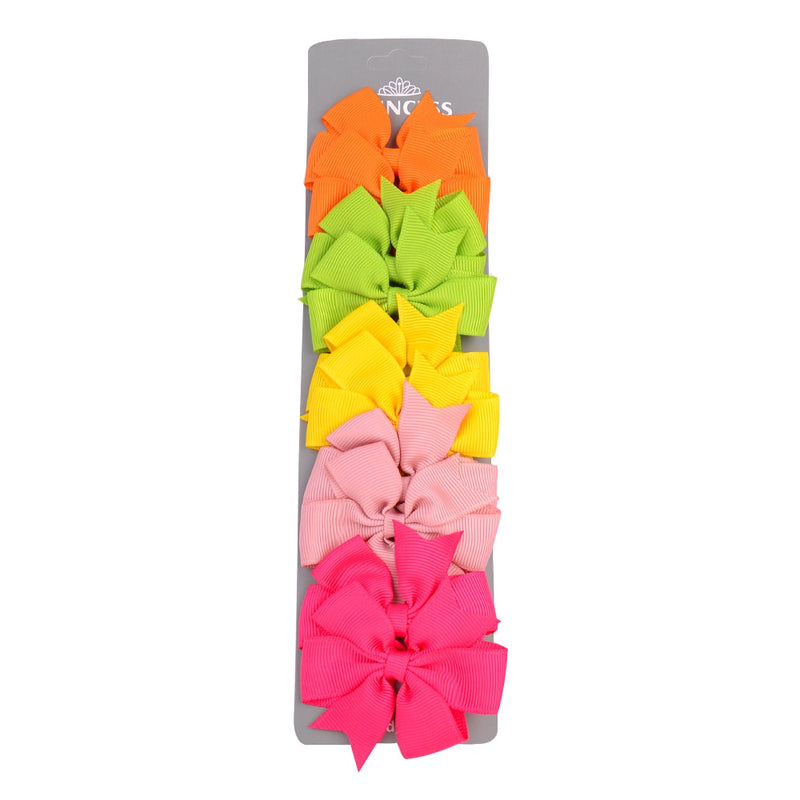 Ribbon Hair Bows with Alligator Clips for Girls, 10 Pcs lot With Stay Put Hair Clips
