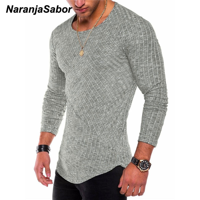 Colorful Long Sleeve Casual T-Shirt, Solid Colors for Men and Boys - Up to 4XL