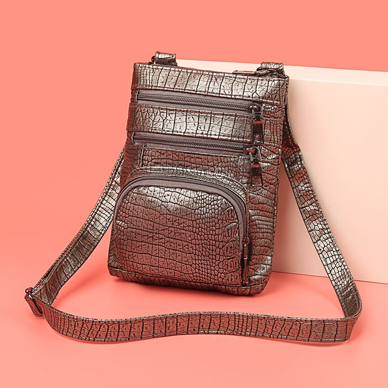 Multi-pockets Casual Crossbody Shoulder Bags for Women & Girls - Retro Flap Handbag/Purse Fashion