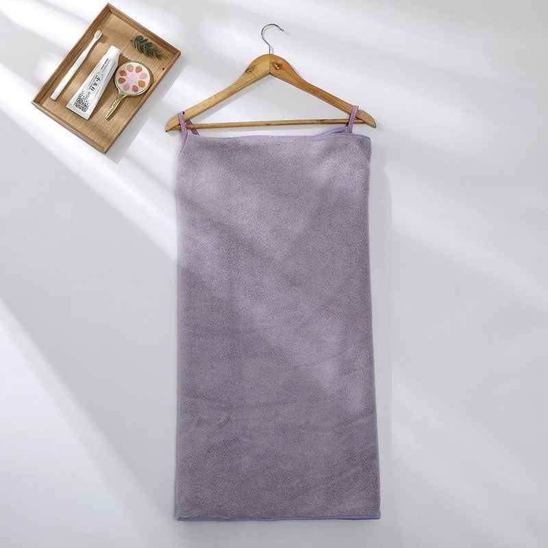 Bath Towel Robe for Women & Girls - Soft and Wearable, Fast Drying in Solid Colors