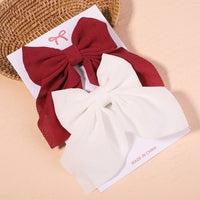 Cute Multi-Patterned and Solid Color Hair Bows/Clips for Girls in a 2 Piece Set