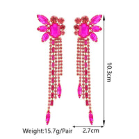 Gorgeous Women and Girl's Drop Earrings in 6 Brilliant Colors - Rose Red, Blue, Green, Black, White and Champagne