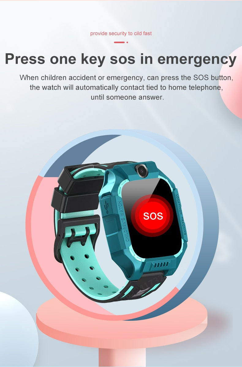 Kids Smart Watch, Waterproof IP67, SOS Antil-lost Phone, Watch Baby, 2G SIM Card - English Version