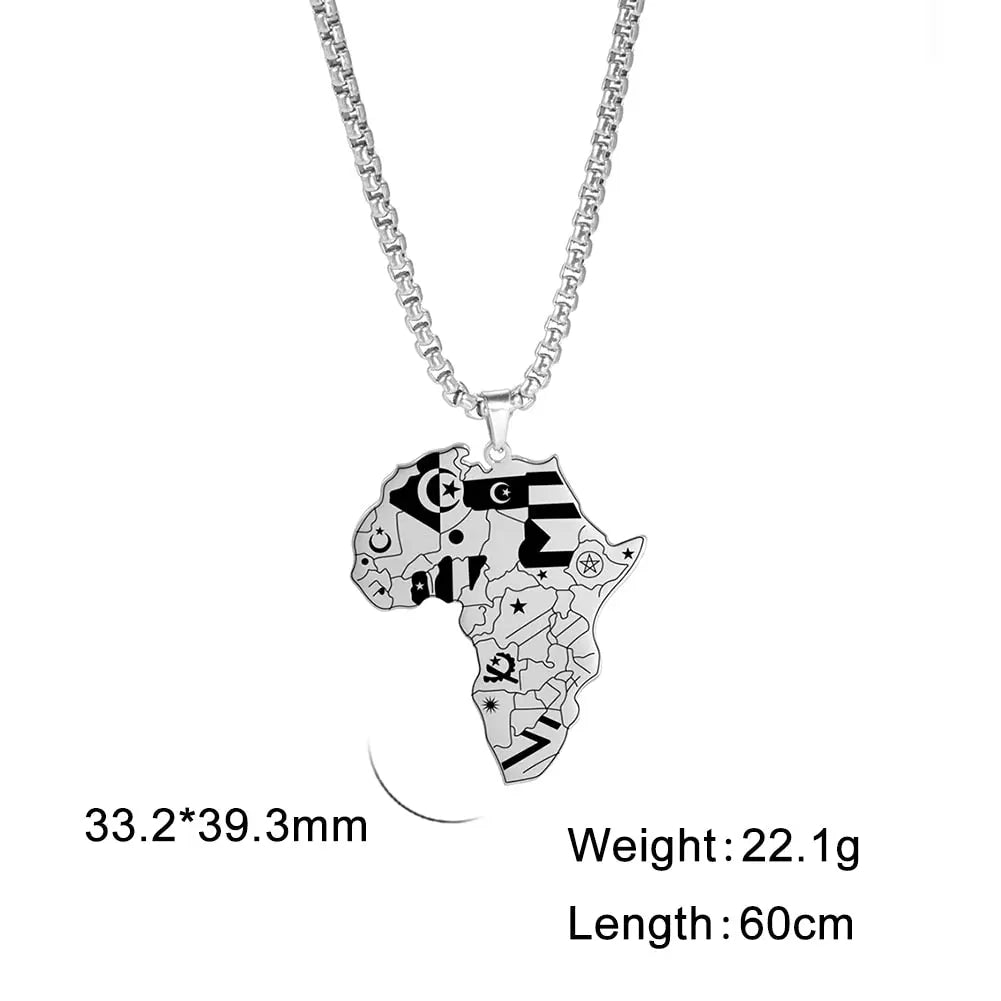 Mama Africa Necklace for Women/Men/Boys & Girls, Pendant Style, in Gold & Silver