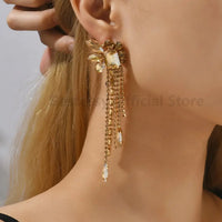 Gorgeous Women and Girl's Drop Earrings in 6 Brilliant Colors - Rose Red, Blue, Green, Black, White and Champagne