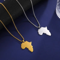 Mama Africa Necklace for Women/Men/Boys & Girls, Pendant Style, in Gold & Silver