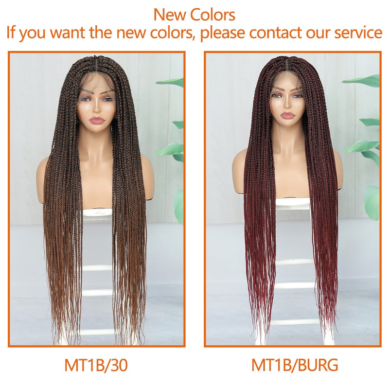 Synthetic Full Lace Braided Wigs Brown Curly Twist Braiding Hair Wig for  Women Knotless Box Braids Lace Front Wig with Baby Hair