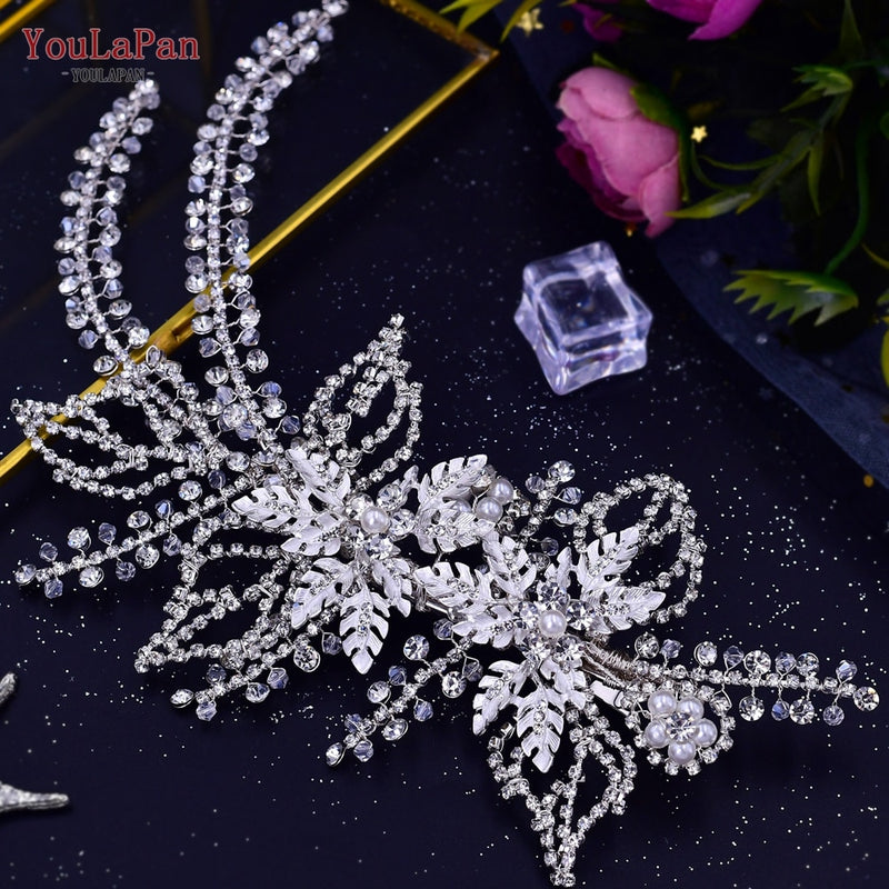 Shiny Bridal Headdress - Luxury Wedding Headband - Women's Hair Accessories, Queen Headpiece, Party, Banquet Headwear