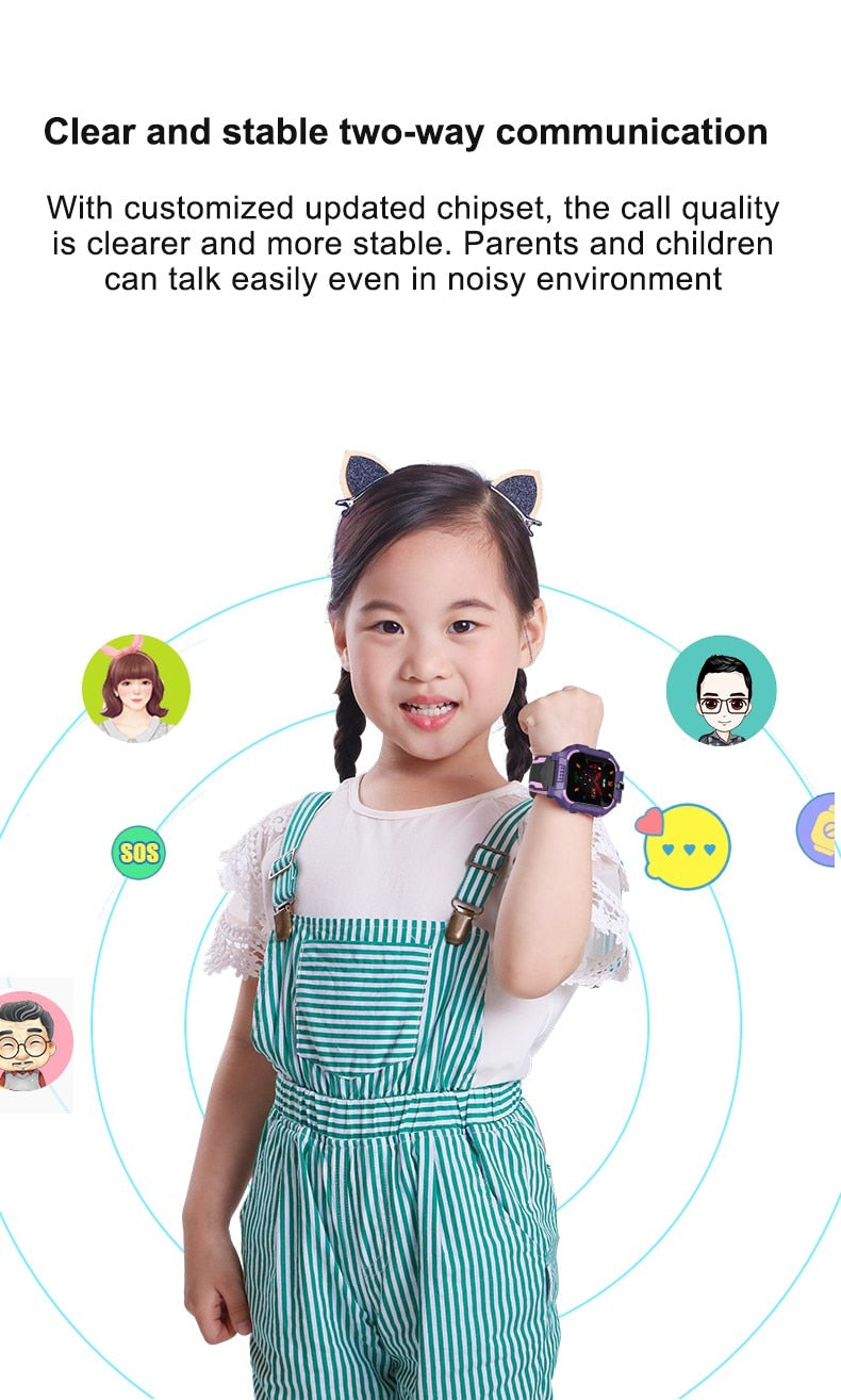 Kids Smart Watch, Waterproof IP67, SOS Antil-lost Phone, Watch Baby, 2G SIM Card - English Version