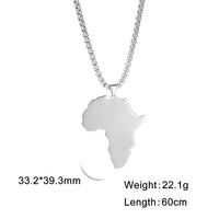 Mama Africa Necklace for Women/Men/Boys & Girls, Pendant Style, in Gold & Silver