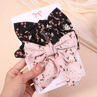 Cute Multi-Patterned and Solid Color Hair Bows/Clips for Girls in a 2 Piece Set