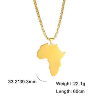 Mama Africa Necklace for Women/Men/Boys & Girls, Pendant Style, in Gold & Silver