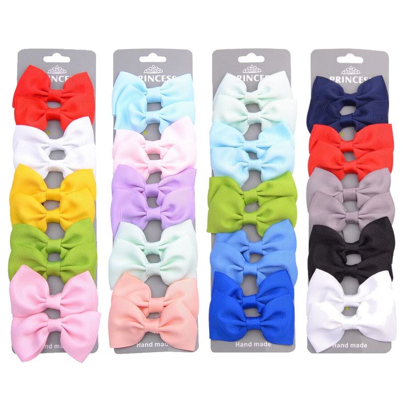 Ribbon Hair Bows with Alligator Clips for Girls, 10 Pcs lot With Stay Put Hair Clips