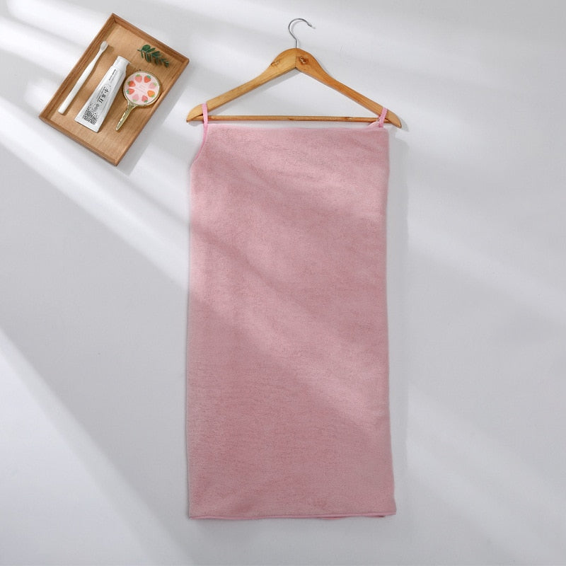 Bath Towel Robe for Women & Girls - Soft and Wearable, Fast Drying in Solid Colors