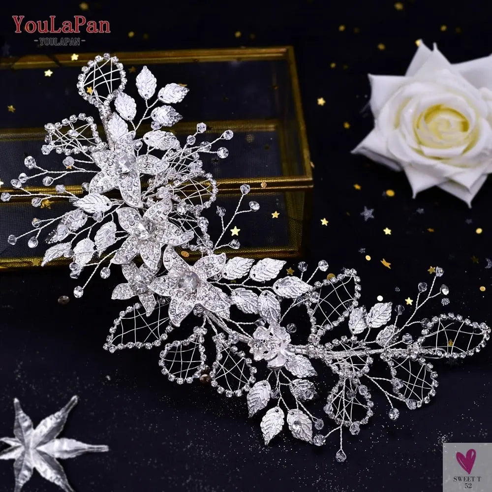 Shiny Bridal Headdress - Luxury Wedding Headband - Women's Hair Accessories, Queen Headpiece, Party, Banquet Headwear