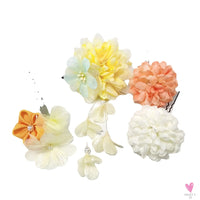 Silk Chrysanthemum Flower Accessory Set for Women and Girls for Chic Hair Styles