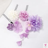 Silk Chrysanthemum Flower Accessory Set for Women and Girls for Chic Hair Styles