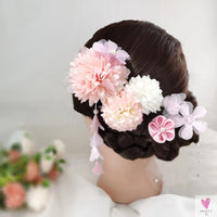 Silk Chrysanthemum Flower Accessory Set for Women and Girls for Chic Hair Styles